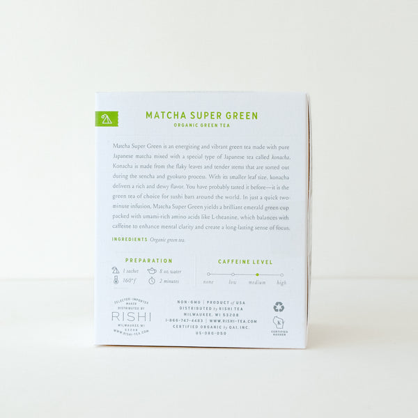 MATCHA SUPER GREEN TEA SACHETS