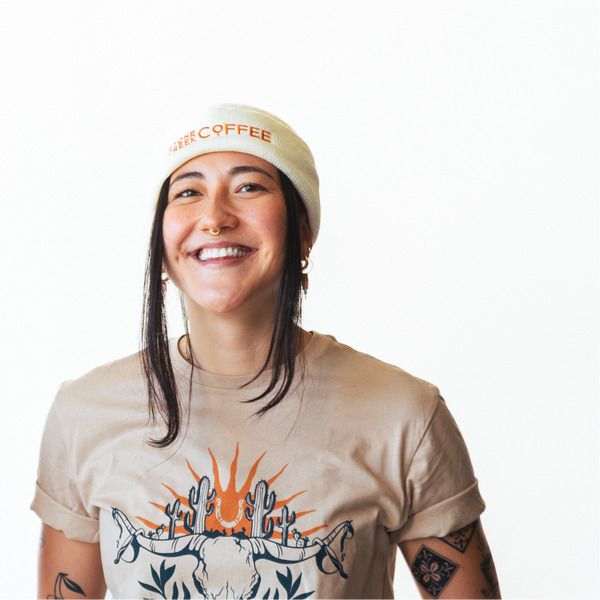 STONE CREEK COFFEE IVORY KNIT HAT