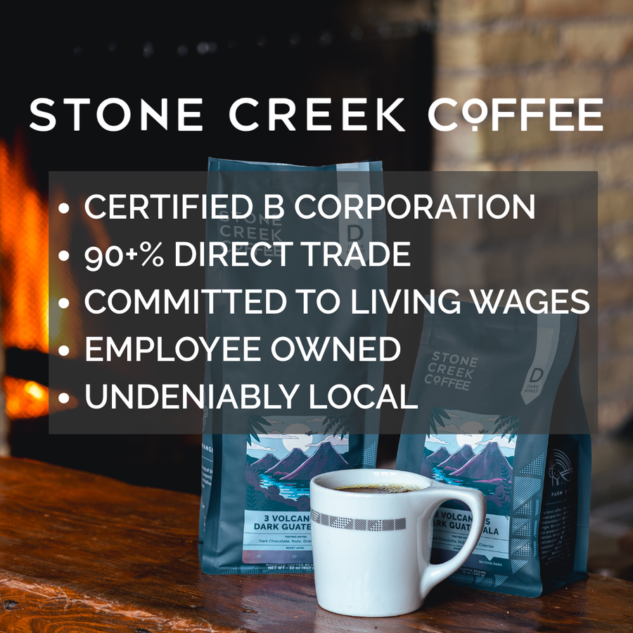 3 VOLCANOES DARK GUATEMALA | Specialty Dark Roast Coffee - Stone