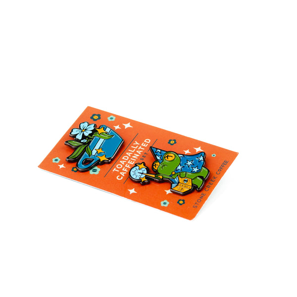 TOADALLY CAFFEINATED ENAMEL PIN SET