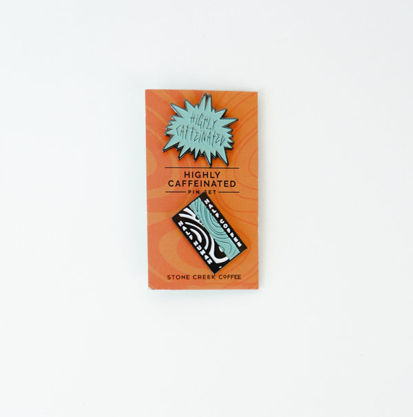 HIGHLY CAFFEINATED ENAMEL PIN SET