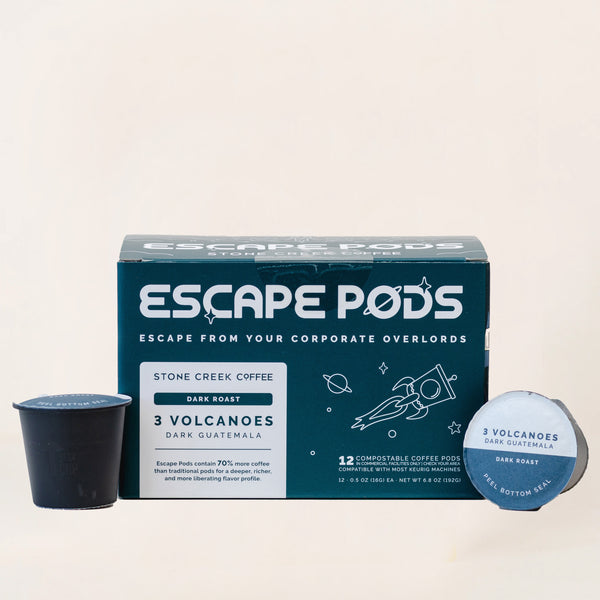 3 VOLCANOES DARK GUATEMALA ESCAPE PODS | Coffee Brewing Gear