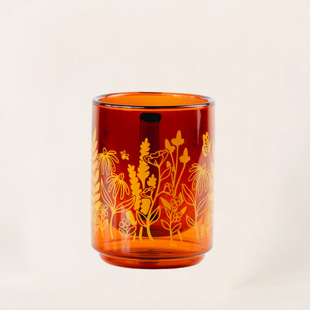 AMBER GLASS MUG | Glass Double Walled Coffee Mug