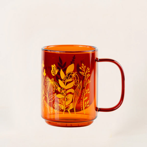 AMBER GLASS MUG
