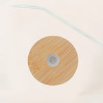 CAN GLASS BAMBOO LID & GLASS STRAW