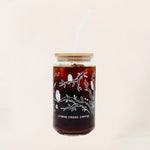 CAN GLASS BAMBOO LID & GLASS STRAW