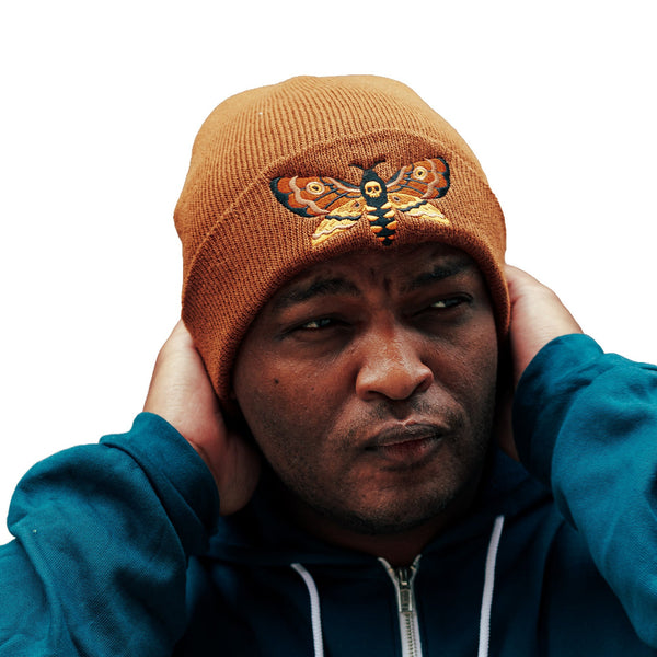 DEATH HEAD MOTH KNIT HAT