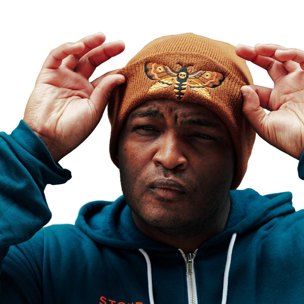 DEATH HEAD MOTH KNIT HAT