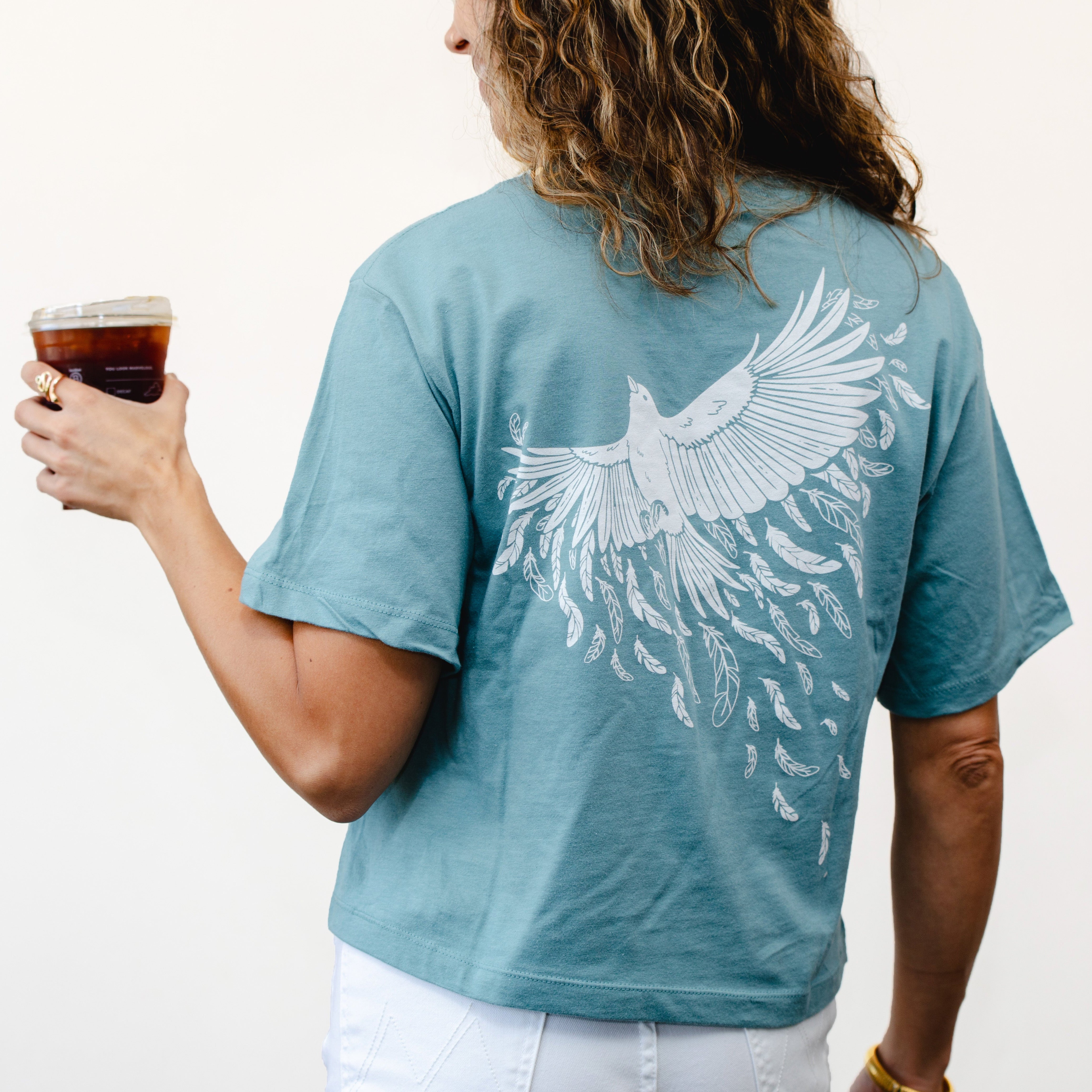 ECHO BIRD CROP TEE | Coffee Apparel & Merch - Stone Creek Coffee