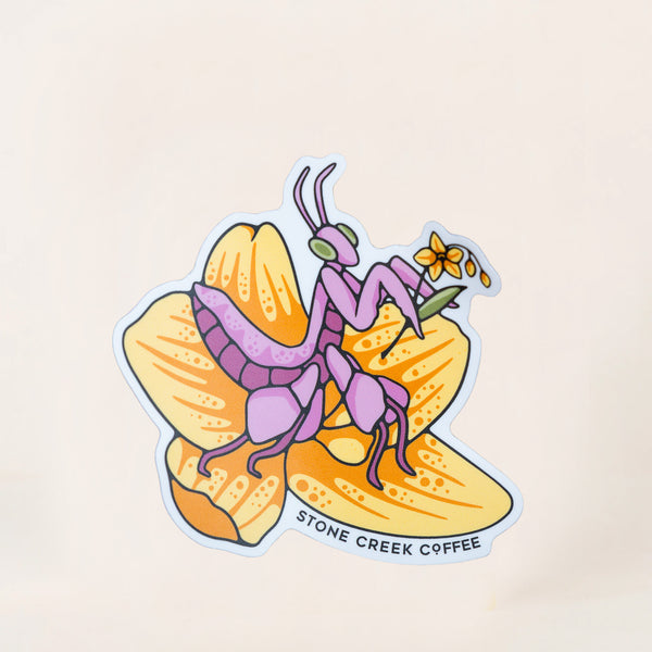 ORCHID MANTIS STICKER