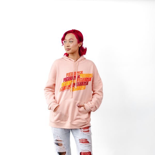 RESILIENCE PEACH PULLOVER HOODIE