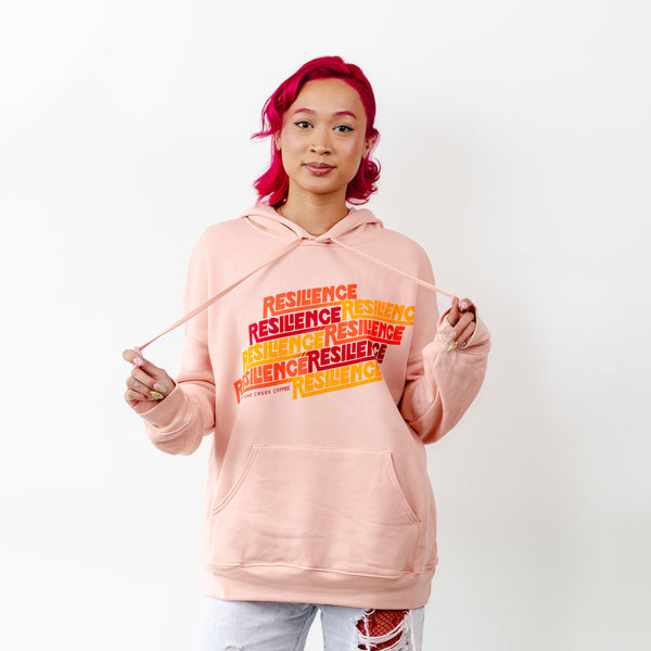 RESILIENCE PEACH PULLOVER HOODIE
