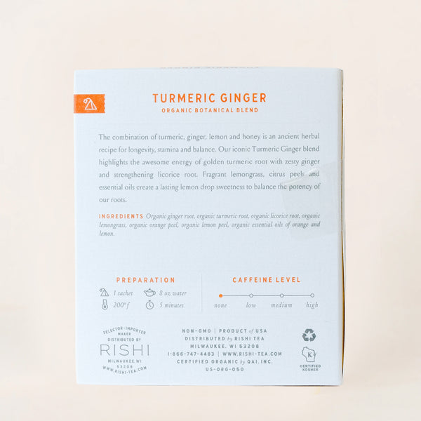 TURMERIC GINGER TEA SACHETS