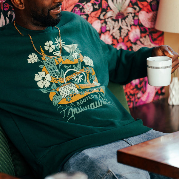 ROOTED IN MILWAUKEE CREWNECK SWEATSHIRT