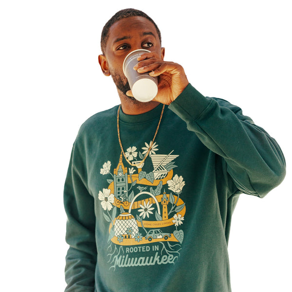 ROOTED IN MILWAUKEE CREWNECK SWEATSHIRT