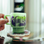 SCAREDY CAT MILK GLASS MUG