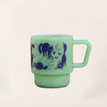 SCAREDY CAT MILK GLASS MUG