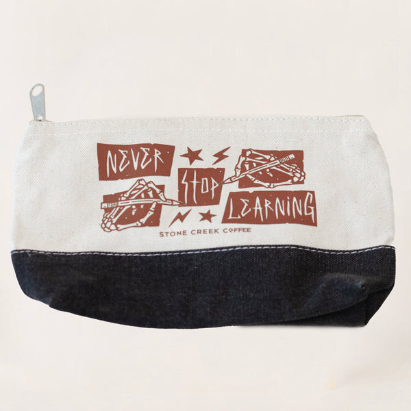 SKELETON HANDS PENCIL BAG