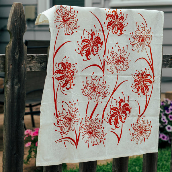 SPIDER LILY TEA TOWEL