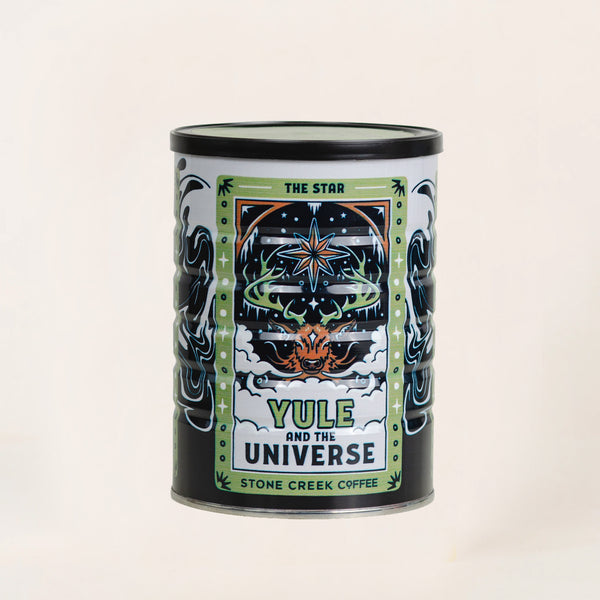 YULE & THE UNIVERSE COFFEE TIN