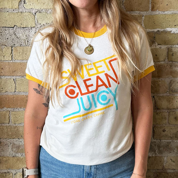 SWEET, CLEAN, & JUICY RINGER TEE