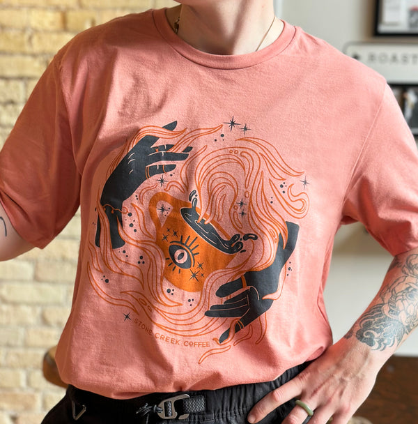 COFFEE MAGIC CORAL TEE