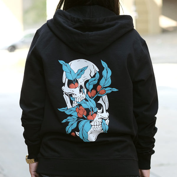 HALF HUMAN HALF COFFEE ZIP-UP HOODIE