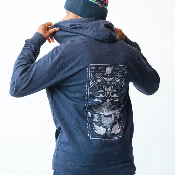 COFFEE LINE ZIP-UP HOODIE
