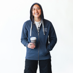 COFFEE LINE ZIP-UP HOODIE