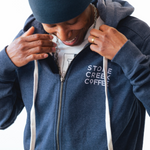 COFFEE LINE ZIP-UP HOODIE