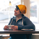 COFFEE LINE ZIP-UP HOODIE