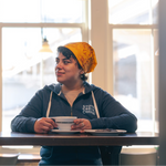 COFFEE LINE ZIP-UP HOODIE