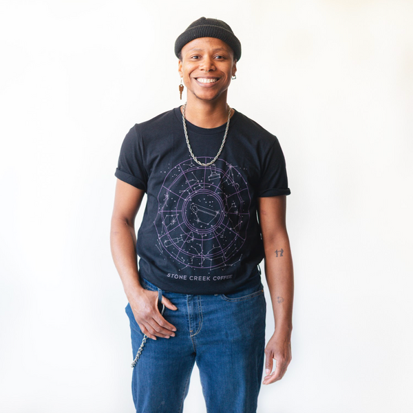 COFFEE CONSTELLATION BLACK TEE