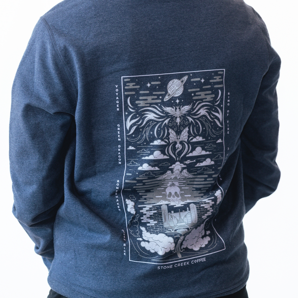 COFFEE LINE ZIP-UP HOODIE