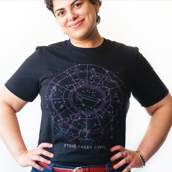 COFFEE CONSTELLATION BLACK TEE