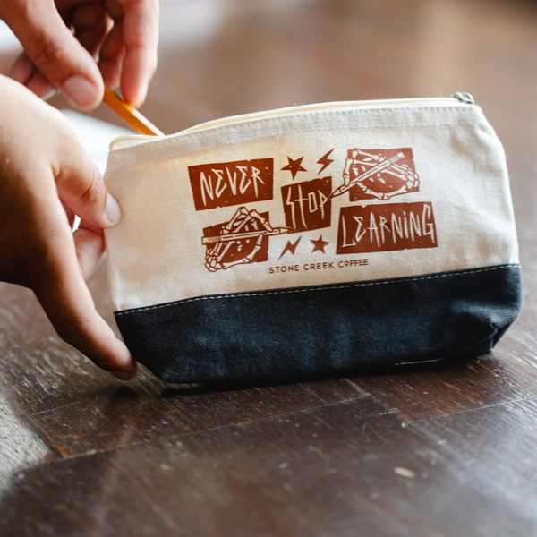 SKELETON HANDS PENCIL BAG