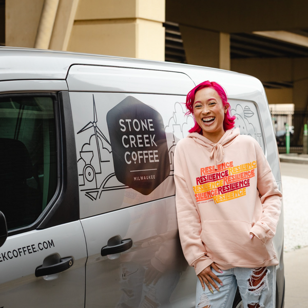 RESILIENCE PEACH PULLOVER HOODIE