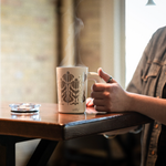 12 oz FLORAL WHITE WELLY CAMP MUG