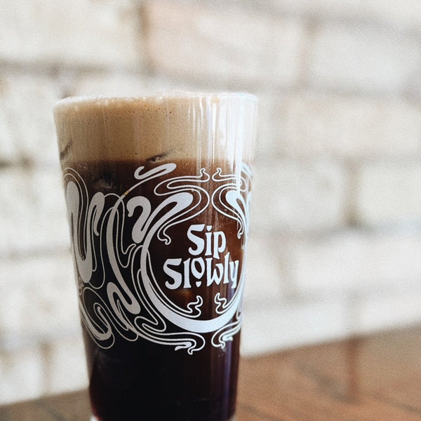 SIP SLOWLY PINT GLASS