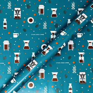 Wrapping paper tube on wrapping paper