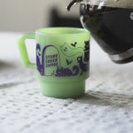 SCAREDY CAT MILK GLASS MUG