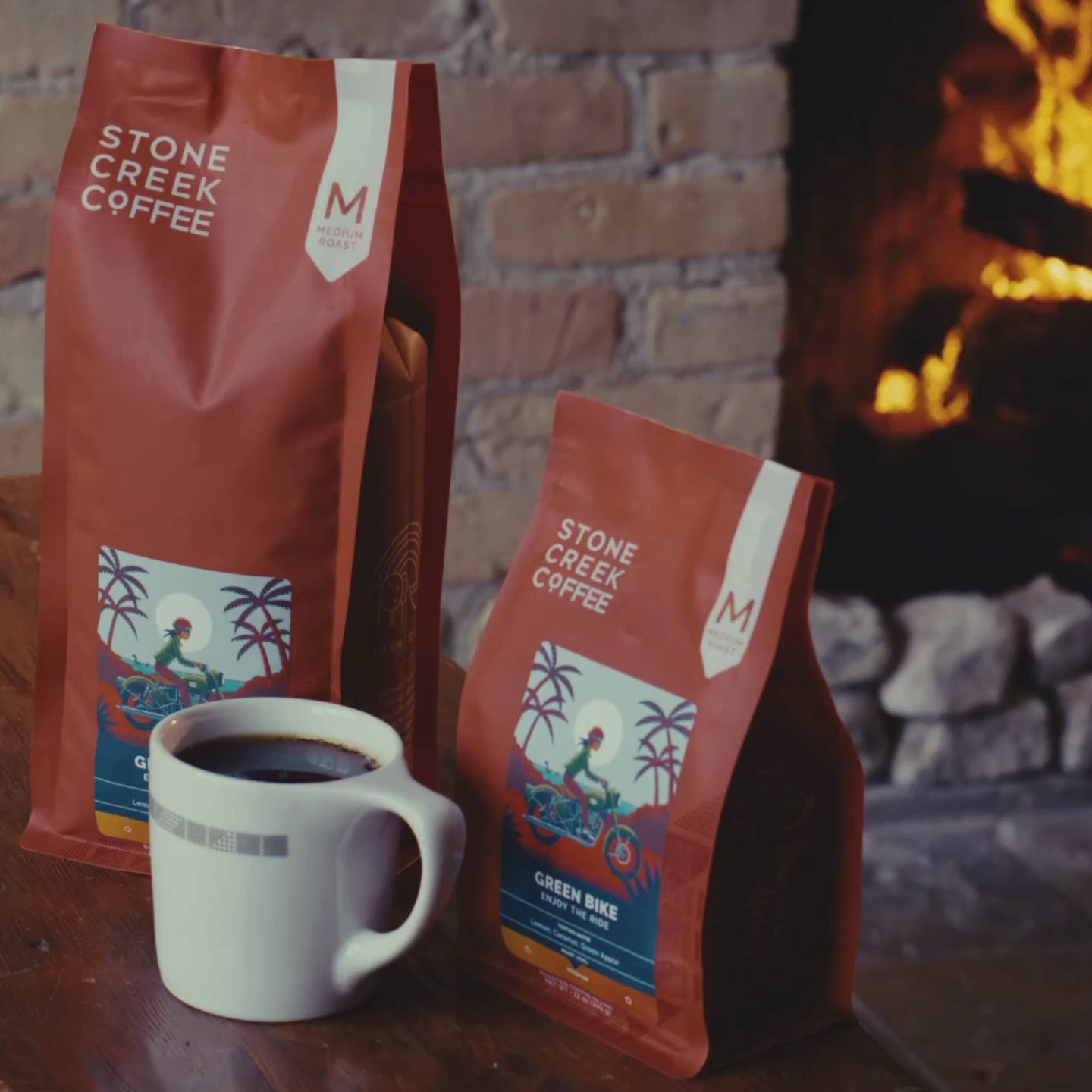 GREEN BIKE | Specialty Medium Roast Coffee | Coffee Beans - Stone