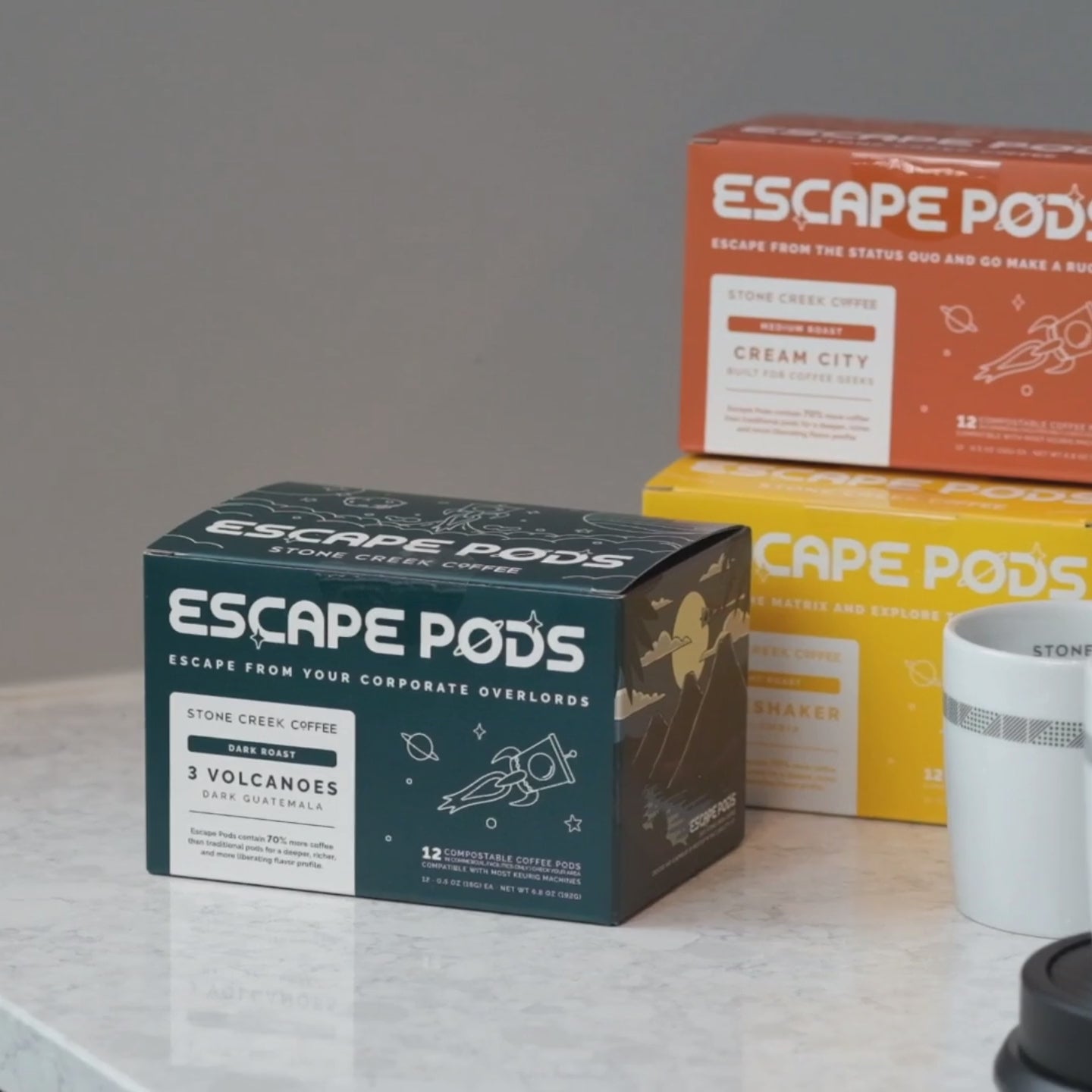 3 VOLCANOES DARK GUATEMALA ESCAPE PODS | Coffee Brewing Gear