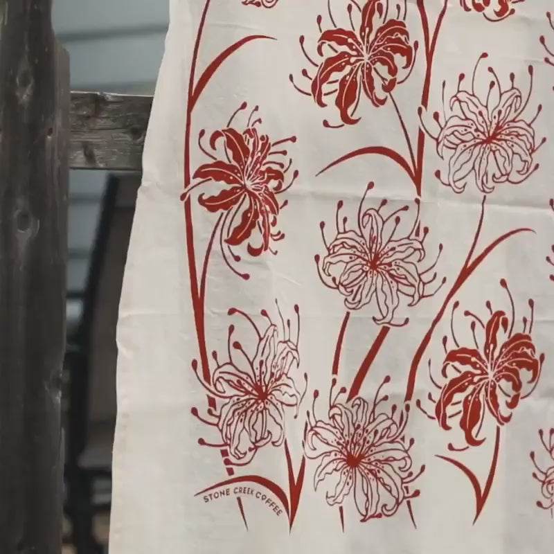 SPIDER LILY TEA TOWEL | Home Goods For Coffee Lovers - Stone Creek
