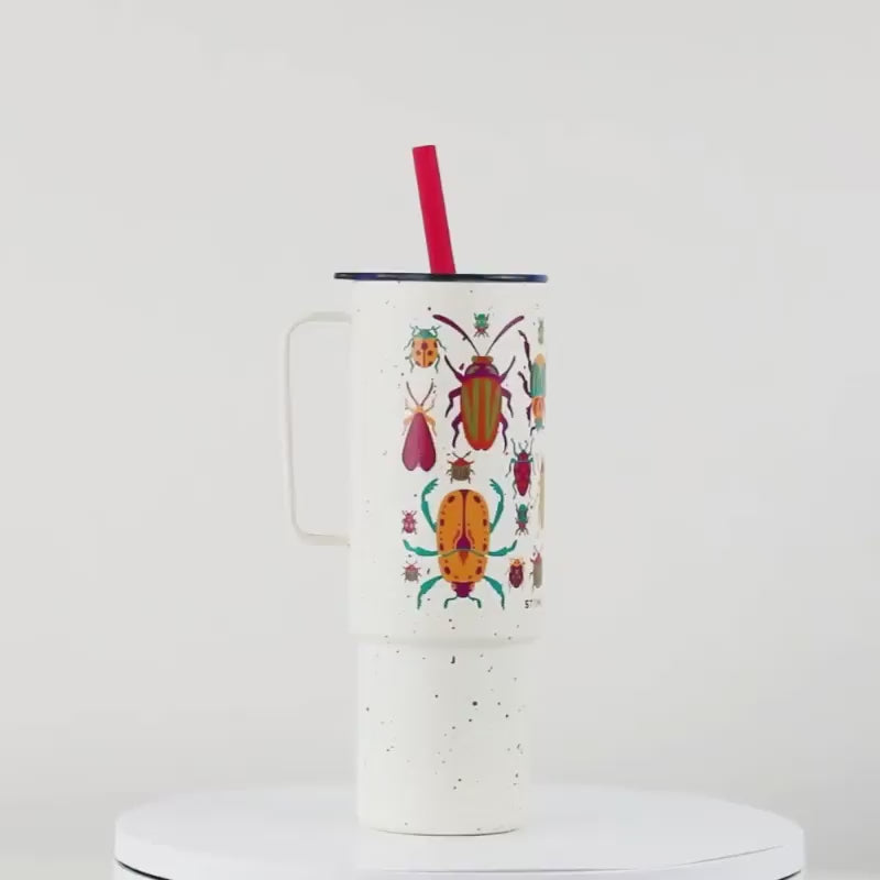 32oz BEETLE ALL DAY MIIR STRAW CUP | Coffee Drinkware - Stone