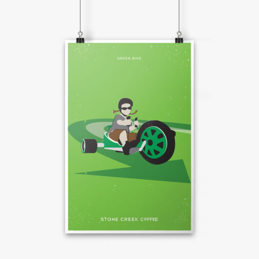 Green Bike Poster Image