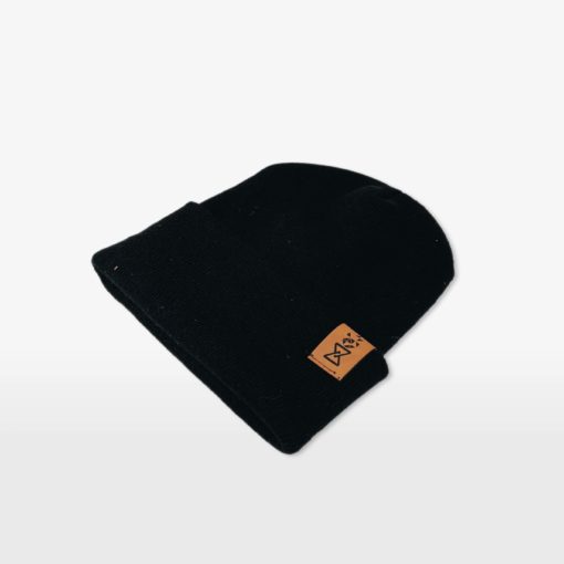 Knit Black Hat with Tag
